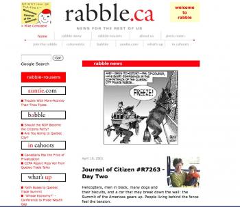 rabble turns 10! Our story: launching during the Quebec City FTAA protests